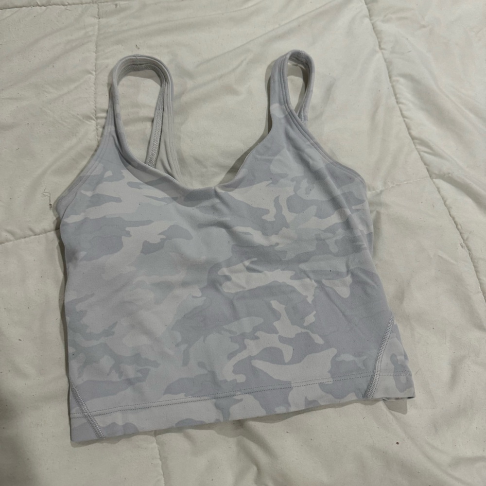 lululemon athletica Gray Camo Tank Top